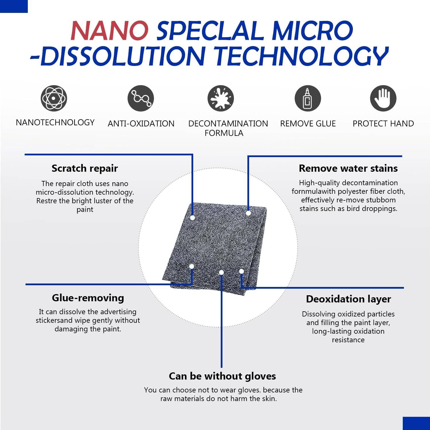 Krediz – wholesale  – Nanosparkle Glansdukar för Bilsrepor med Reparation och Poleringsfunktion4