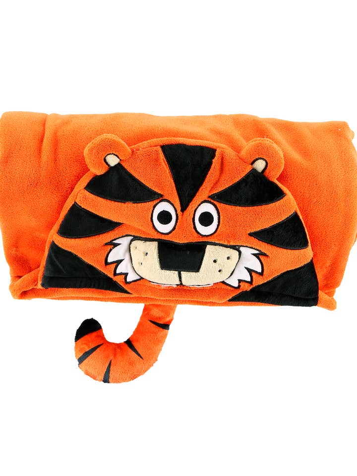 Tiger Critter Blanket for wholesale by Lazy One