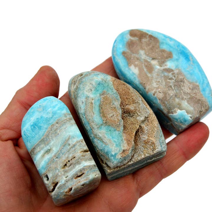 Kaia & Crystals - Wholesale Spiritual Stone/Crystal - Blue Aragonite Free Form Stone (50g - 700g)