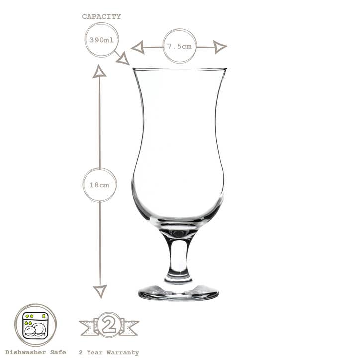 Rinkit Ltd - Vendita all'ingrosso Bicchieri da cocktail/superalcolici - LAV - Bicchiere Pina Colada da 390 ml, trasparente4