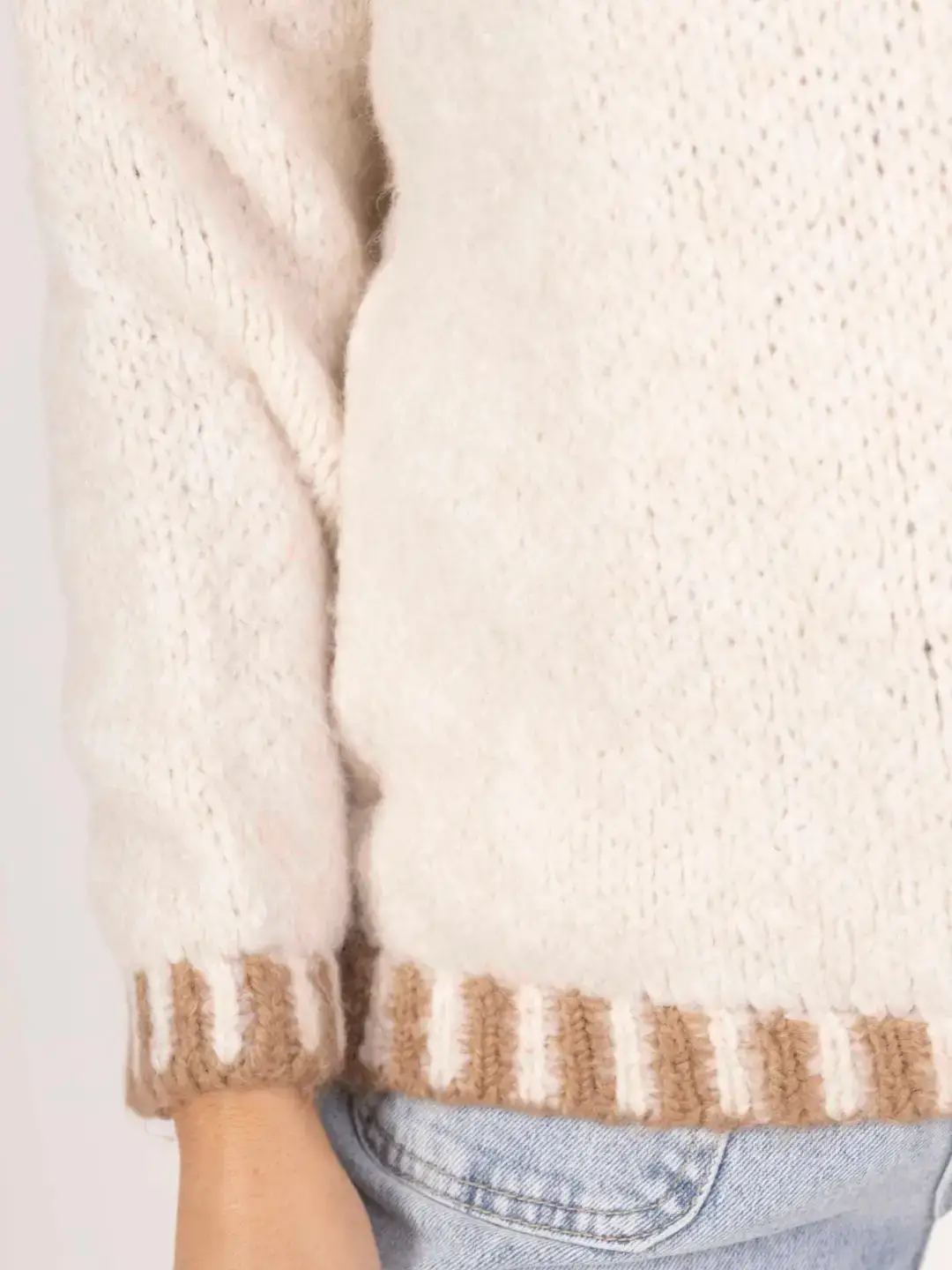 Pépouz' Paris - Wholesale Knit Sweater - Women's - Soft two-tone knit sweater PP25164