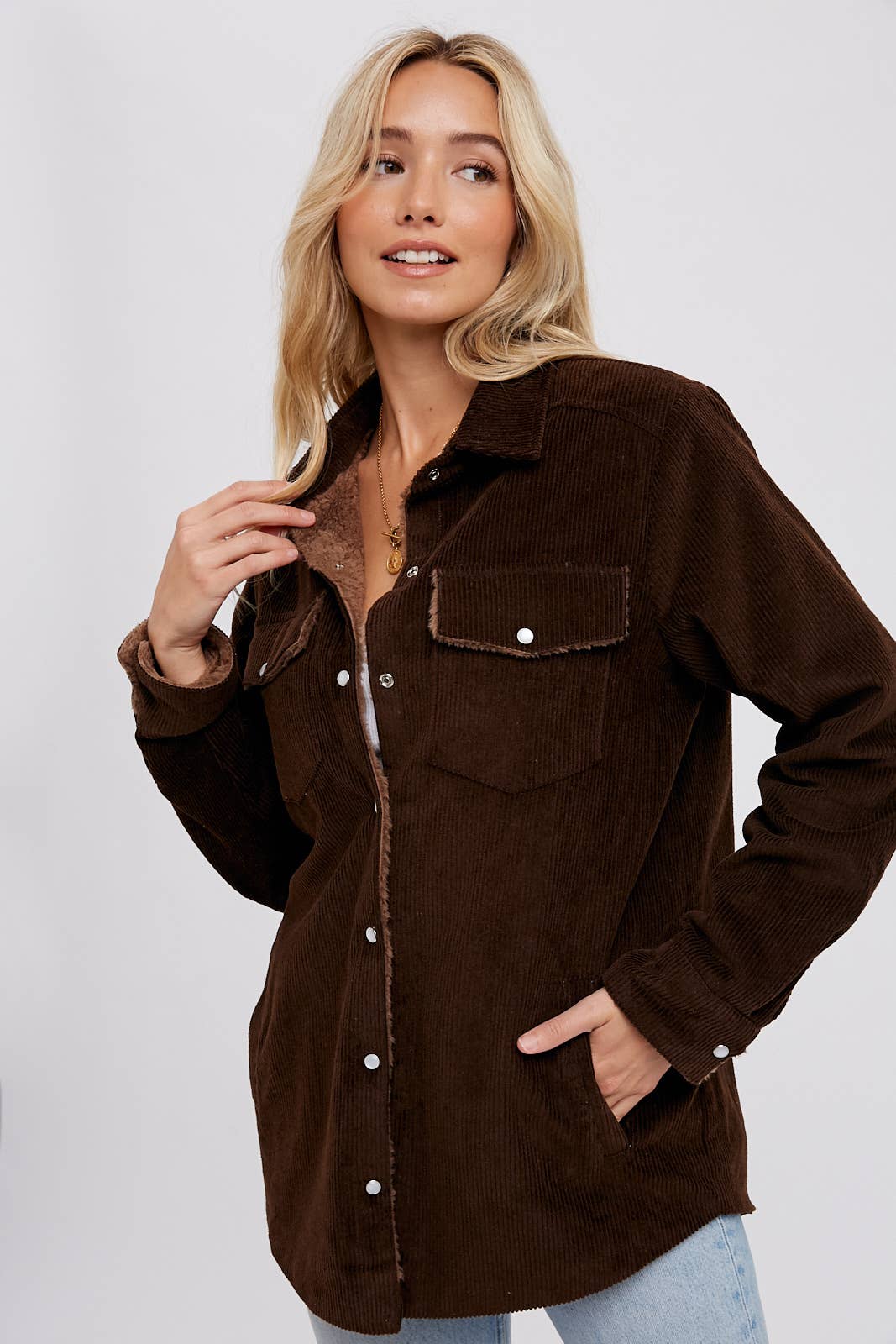 Bluivy - Wholesale Jacket - Women's - CORDUROY SHERPA-LINED JACKET30