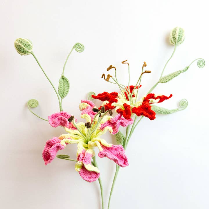 Handmade Crochet Flower- Flame Lily for wholesale by The Way to You