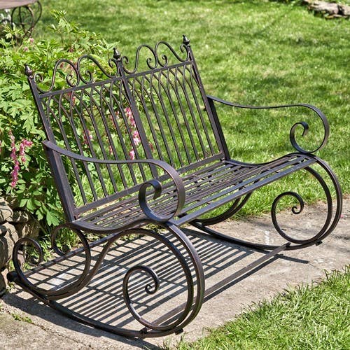 Zaer Ltd. International - Wholesale Bench - Iron Rocking Garden Furniture "Tatiana" Collection- 4 Option3