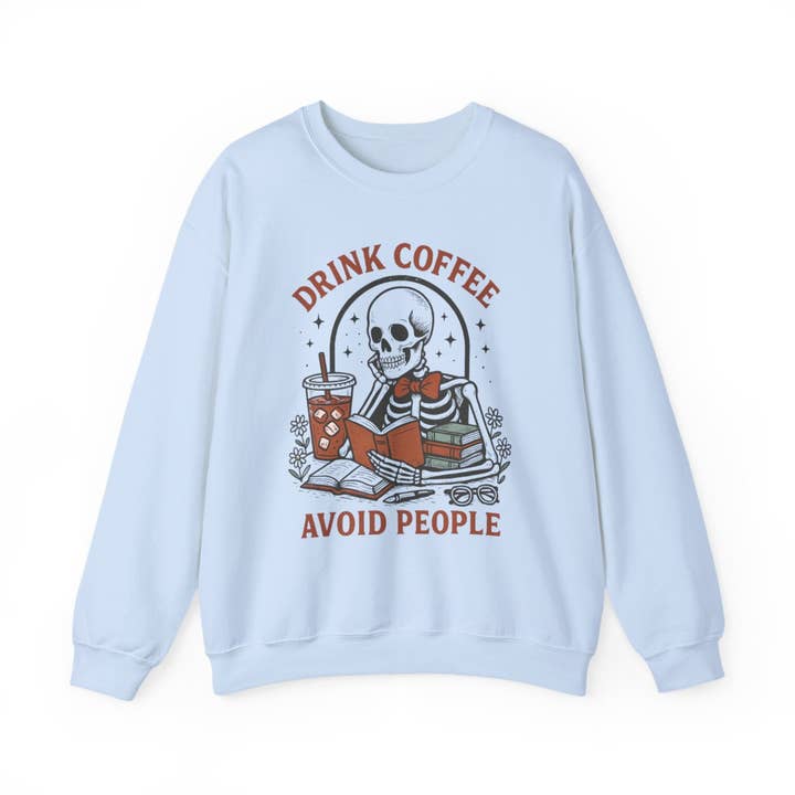 MagicMerchEmporium - Wholesale Graphic Sweatshirt - Women's - Drink Coffee and Avoid People Sweatshirt2