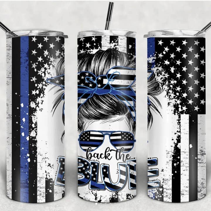 Zurück The Blue Face Tumbler für den Großhandel von Totally Tumblers LLC