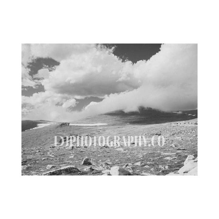 Black and white: Rocky Peaks - Colorado Photo Print for wholesale by DJ Photography