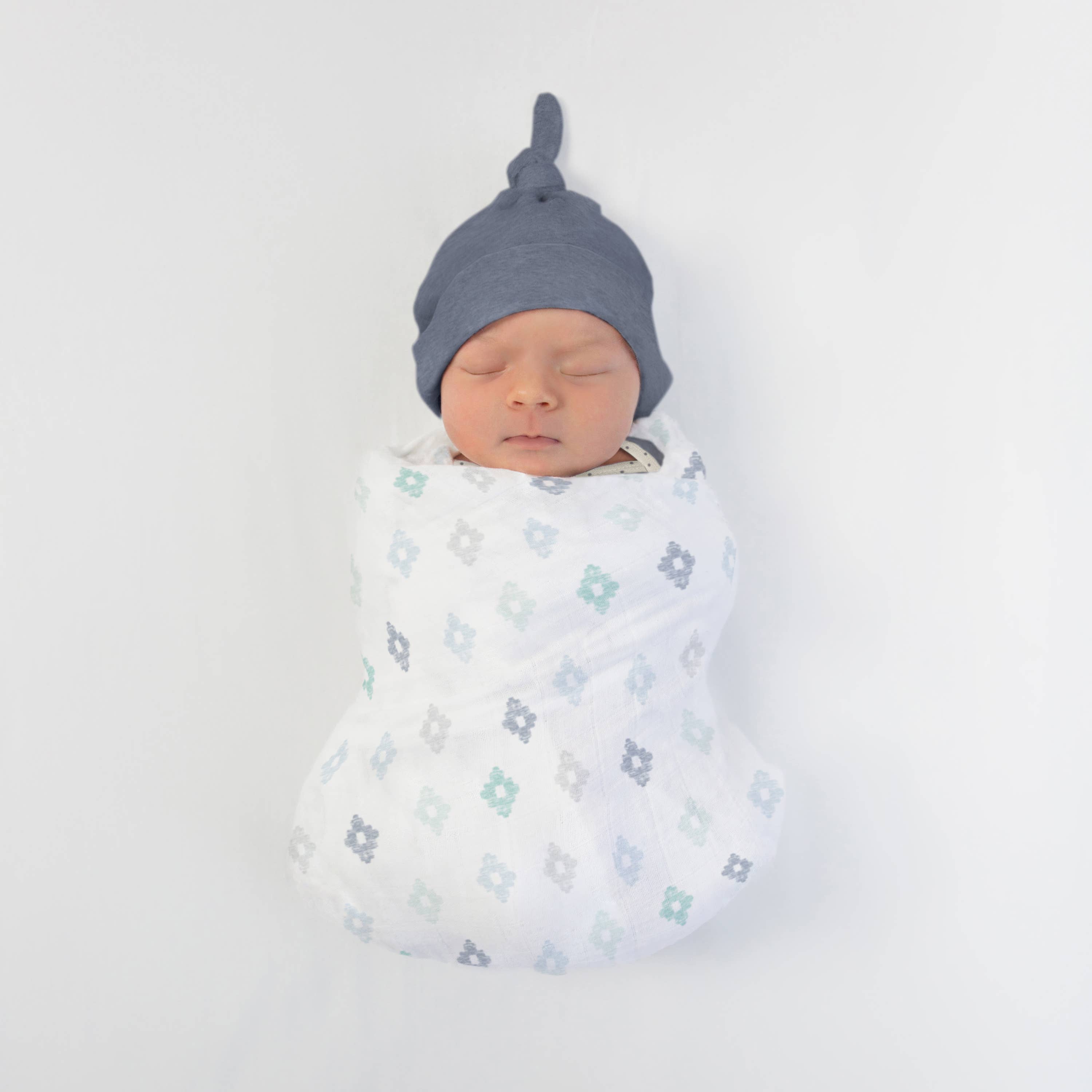 SwaddleDesigns - Vendita all'ingrosso Set di copertine fascianti - Neonati - Coperte in mussola, set di 3, denim indaco2