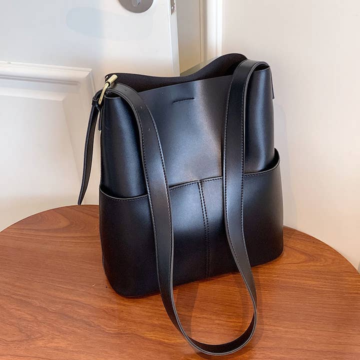 NINEXIS - Wholesale Shoulder Bag - Women's - CWAB4829_SIMPLE LARGE CAPACITY BUCKET SHOULDER BAG10