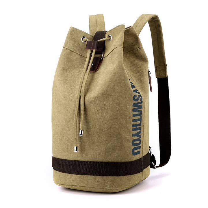 UZ Wholesale Store - Wholesale Backpack – Men's - Men Canvas Drawstring Bucket Backpack1