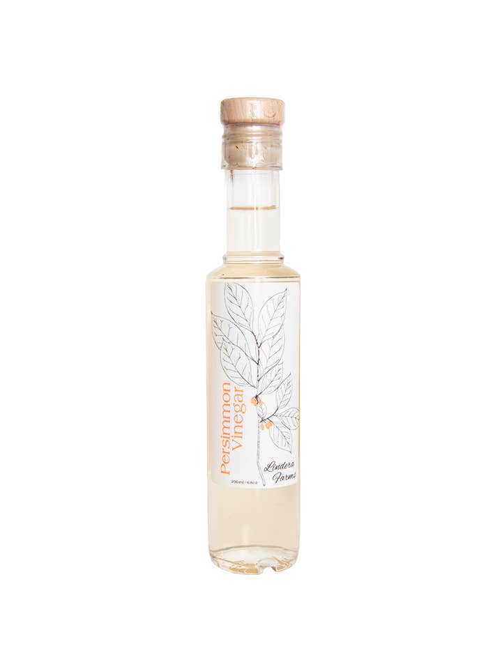 Persimmon Vinegar for wholesale by Lindera Farms Foraged Pantry