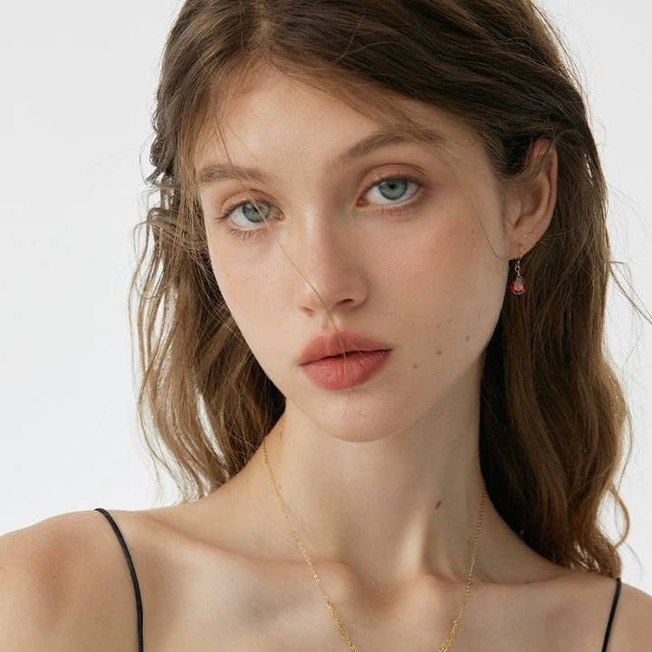 Pendientes Gota de Agua Brillante - Chapado en Oro de 18K para venta al por mayor de LanLivia