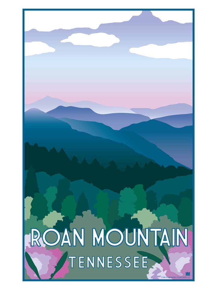 Roan Mountain Tennessee Nature Travel Print 11 x 17 for wholesale by Shell Creek Sellers
