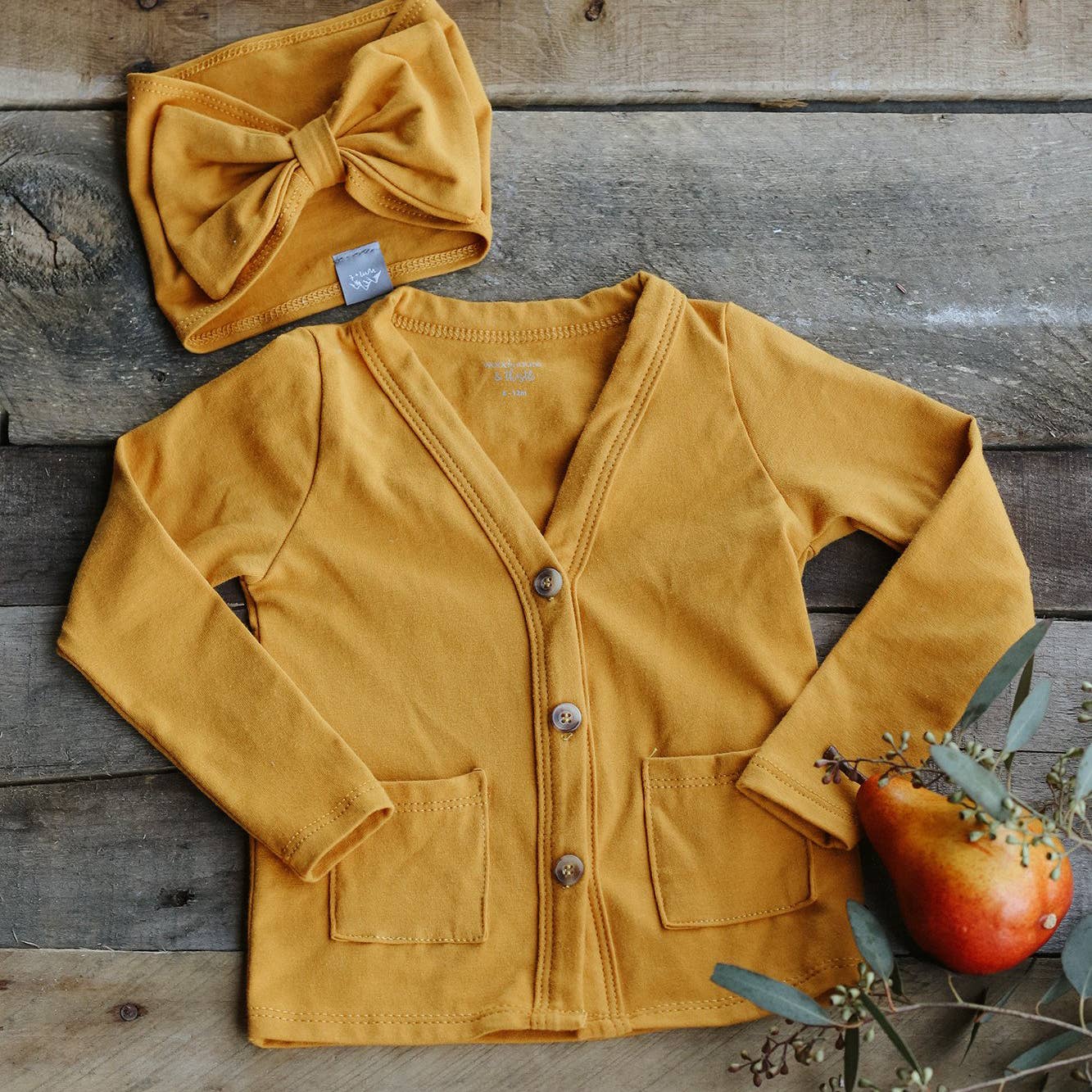 Navy Fields - Vente Cardigan – enfant - Cardigan moutarde0