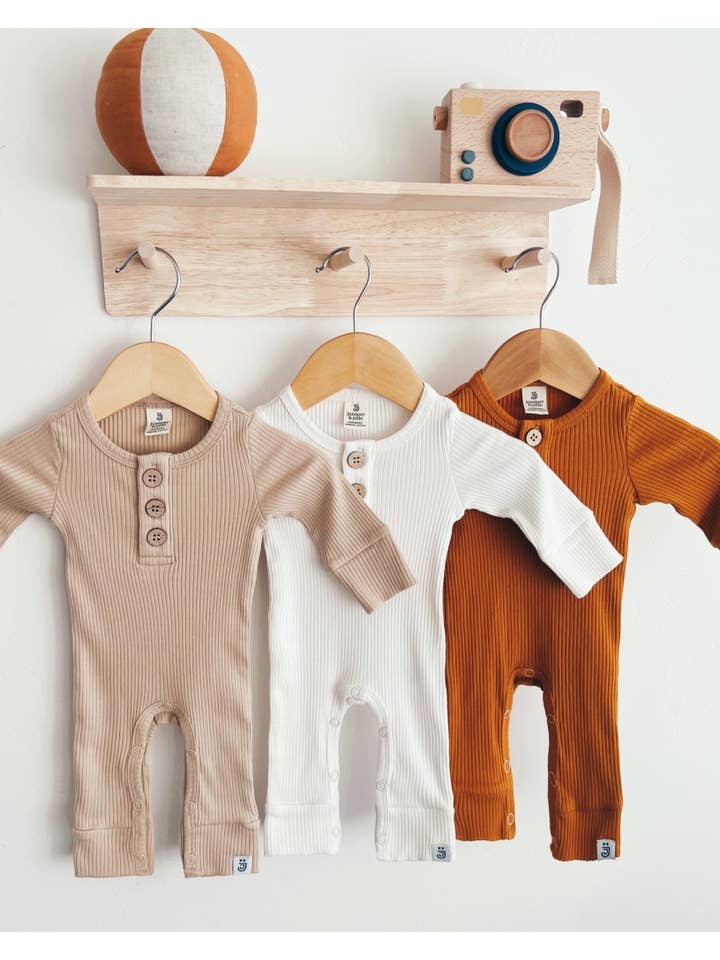 Lucky Panda Kids - Wholesale Jumpsuit - Baby - Organic Jumpsuit | Latte