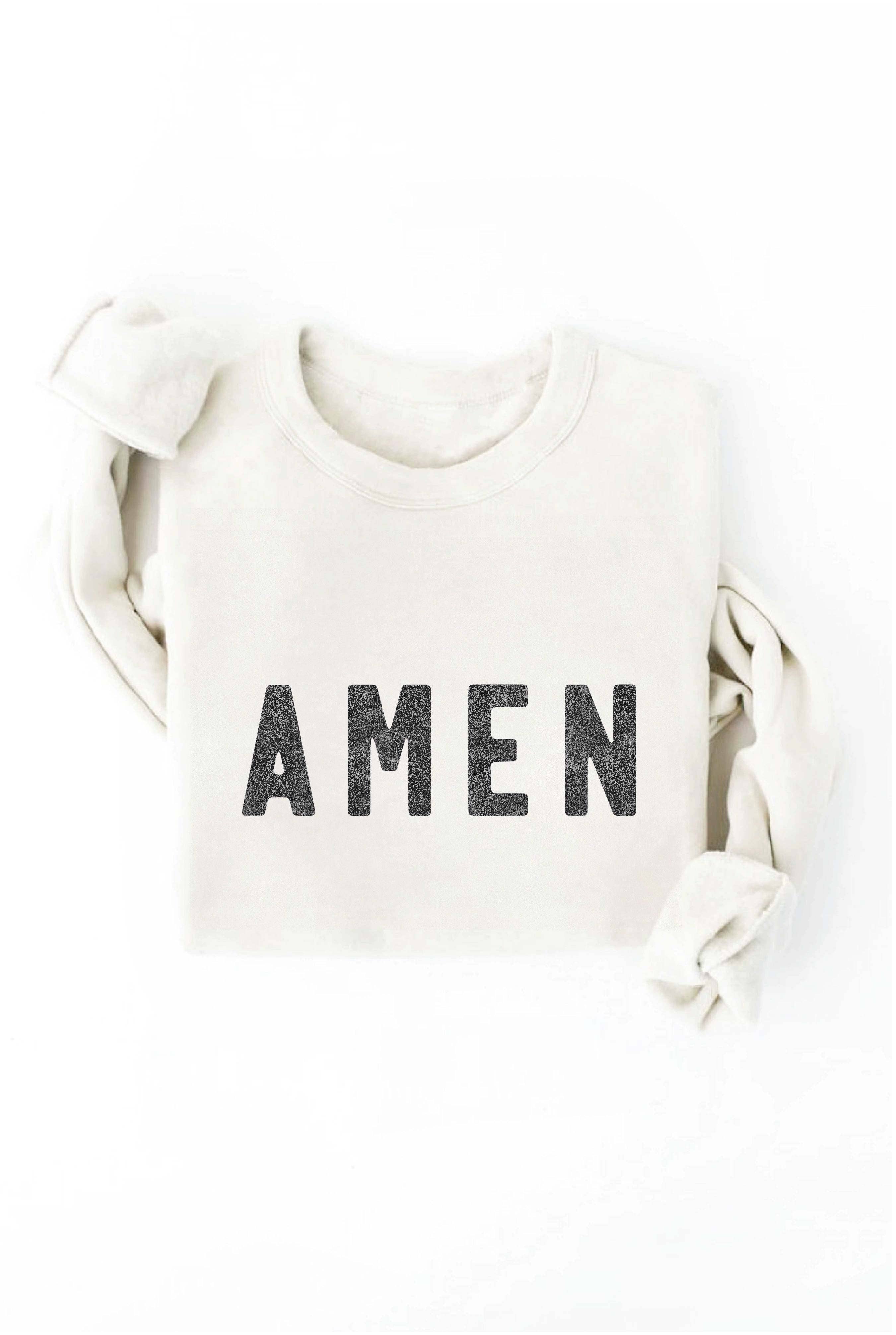 OAT COLLECTIVE - Wholesale Graphic Sweatshirt - Women's - AMEN Graphic Sweatshirt1