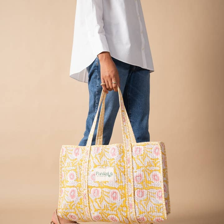 Pardesi New York - Wholesale Tote Bag - Women's - Quilted Market Tote Bag