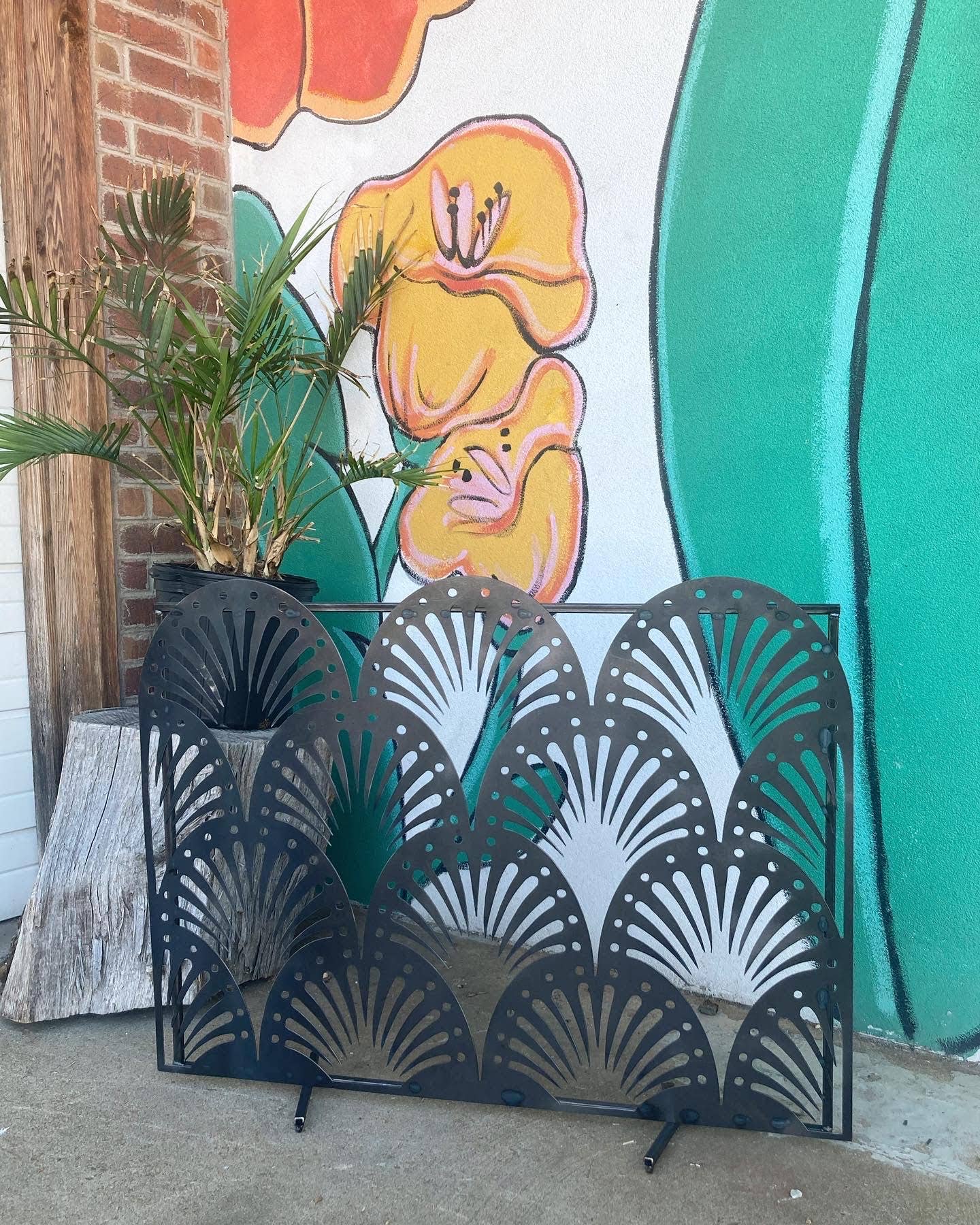 Art Deco Fireplace Screen for wholesale by Garden Deva Sculpture Co.