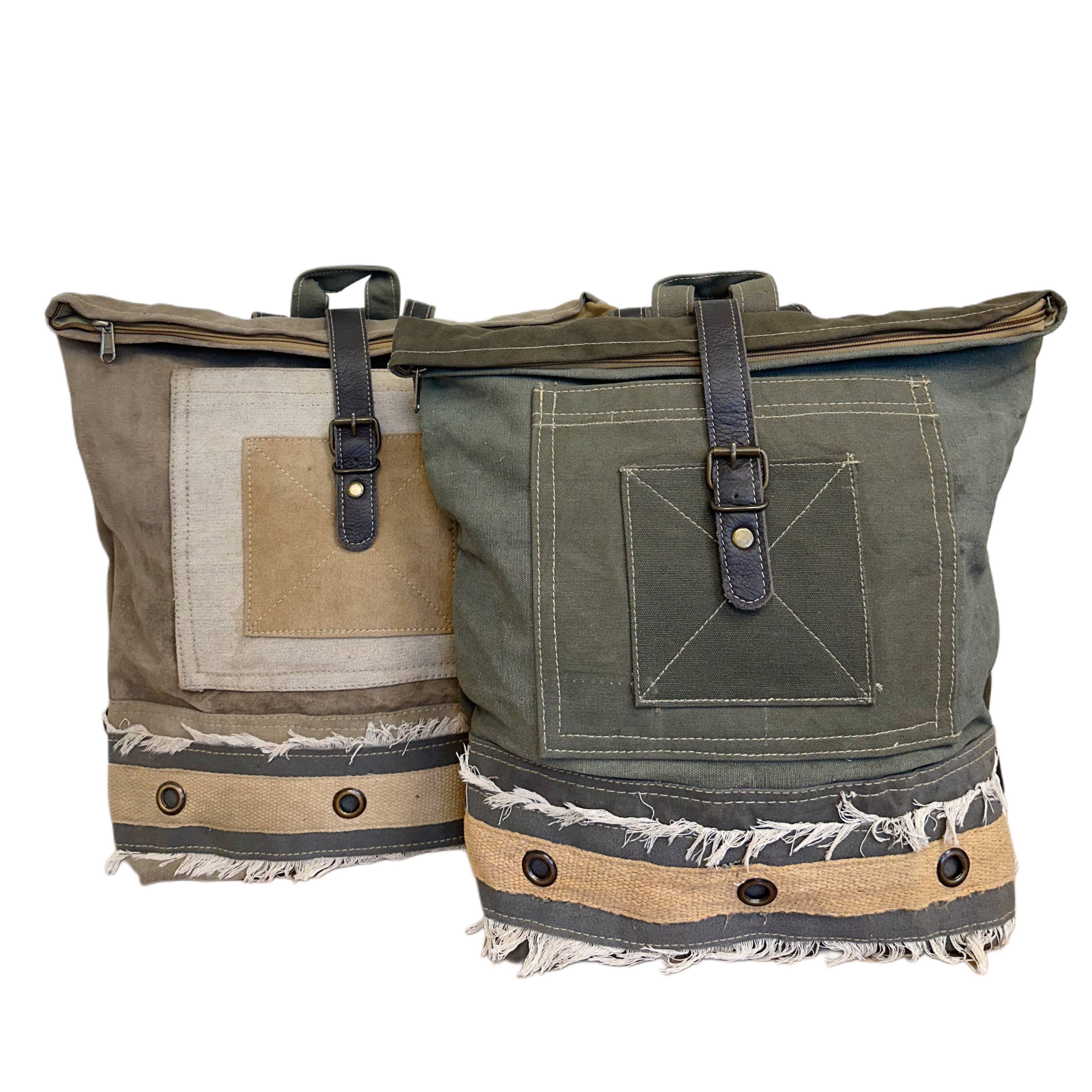 Vintage Addiction - Wholesale Backpack - Women's - Recycled Military Tent Backpack1