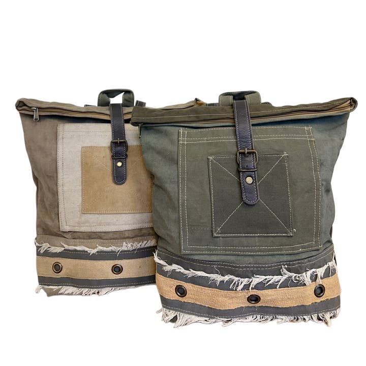 Vintage Addiction - Wholesale Backpack - Women's - Recycled Military Tent Backpack1