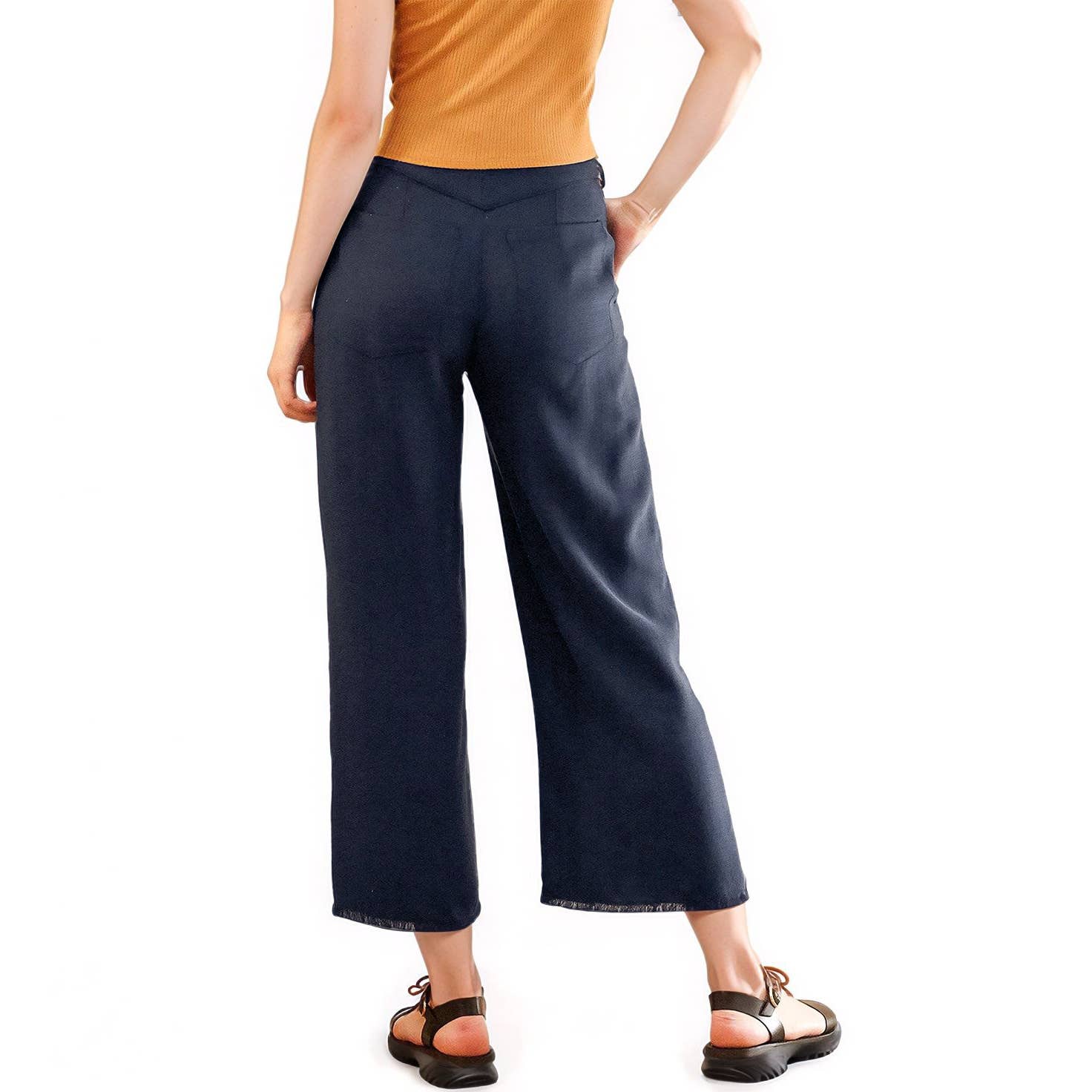 Flåde Nurodes frynsehæmmede bukser i marineblå for engroshandel på Faire3