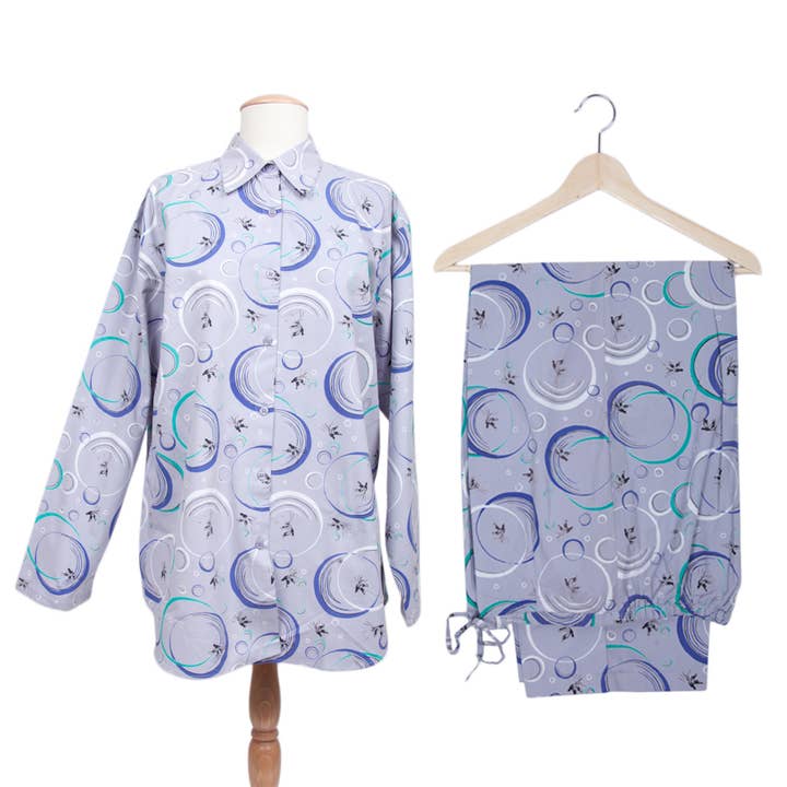 Birds & Bubbles 100% Cotton Women's 2 Piece Pajama Set for wholesale by Found Object