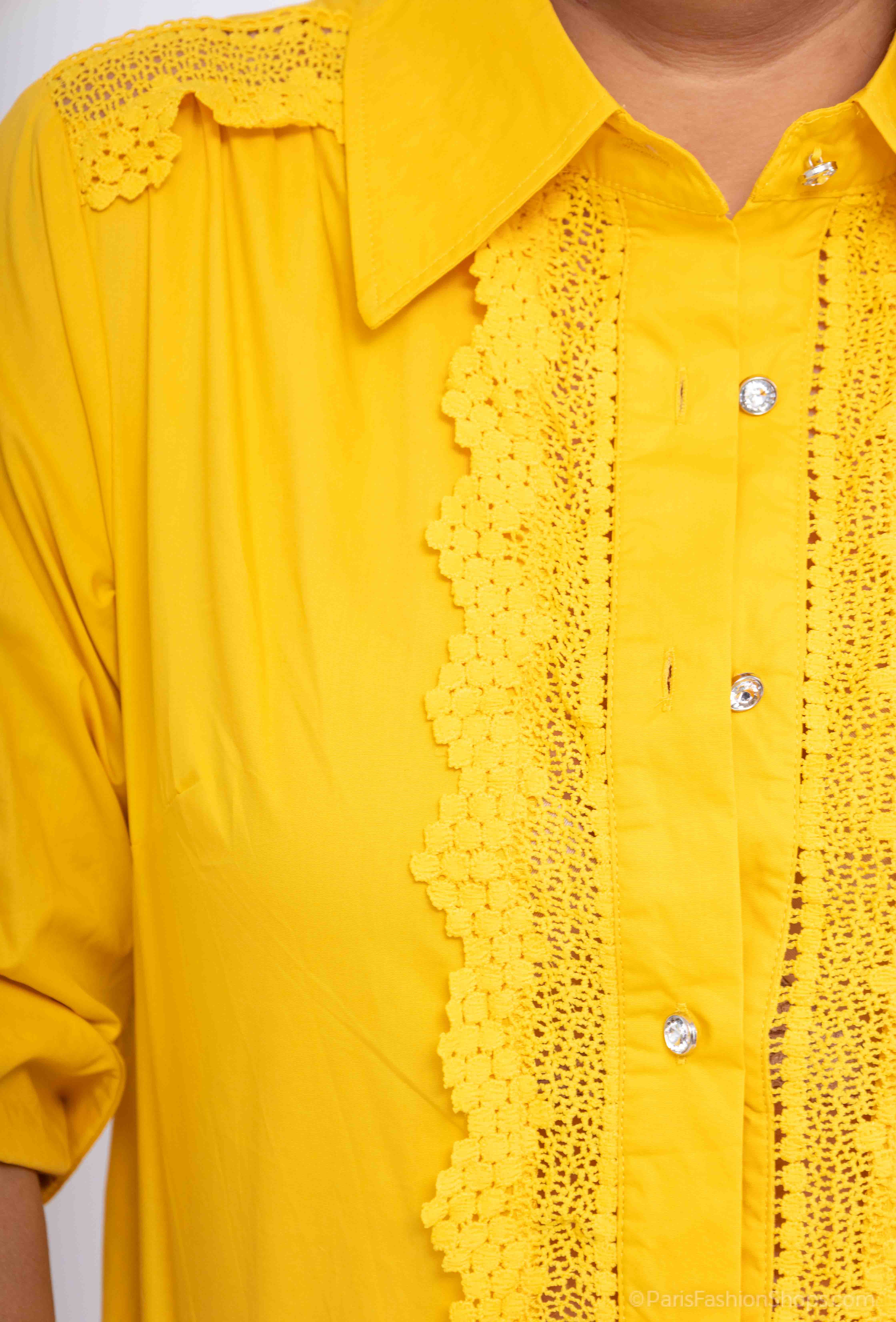 Afinity - Vente Chemise à col boutonné – femme - Chemise femme grande taille Élégance & confort en coton M1924