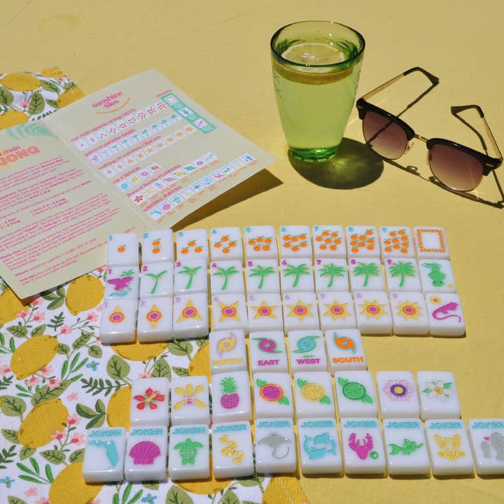 Middle & Main Mahjong - Wholesale Board Game - "Sunshine Tiles" FL Inspired Mahjong Set