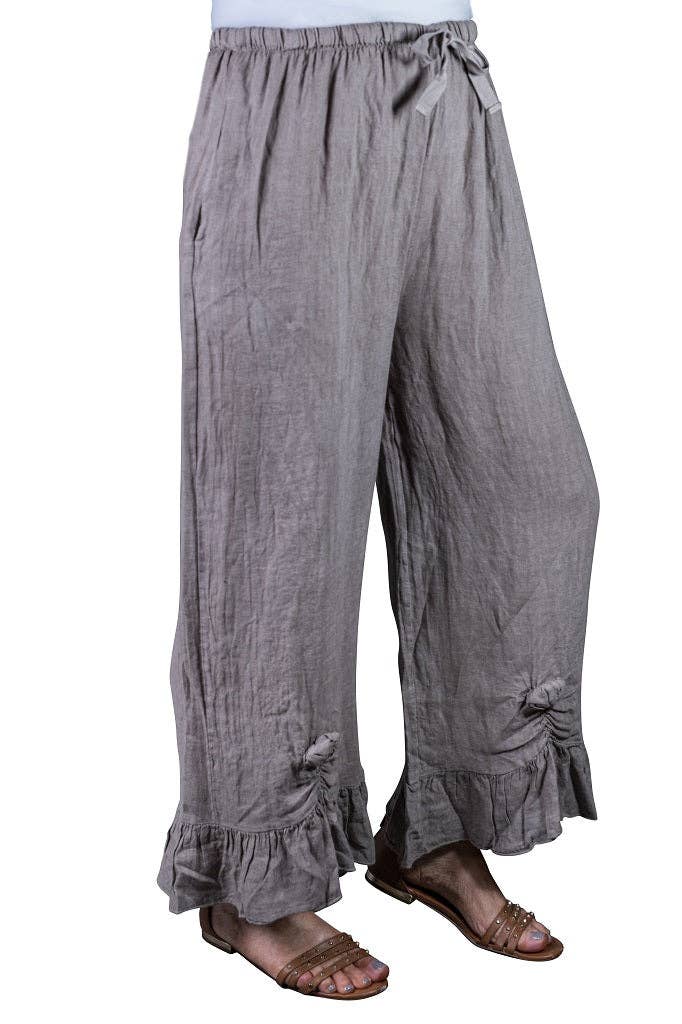 TINA Stephens Italy/Tees By Tina - Venta al por mayor Pantalones - Mujer - Pantalón de lino Desiree Rosette hasta el tobillo (PL158)7