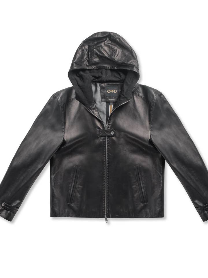 Leather Zip-up Hoodie for wholesale by ON THIS DAY