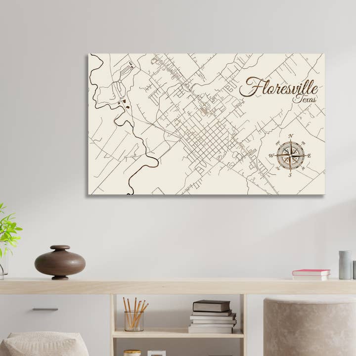 Texas: Floresville Street Vis kort for engroshandel hos Fire & Pine