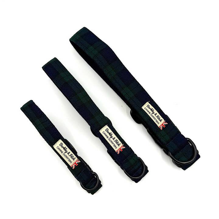 Collar de tartán para perro Black Watch para venta al por mayor de Barkley and Fetch