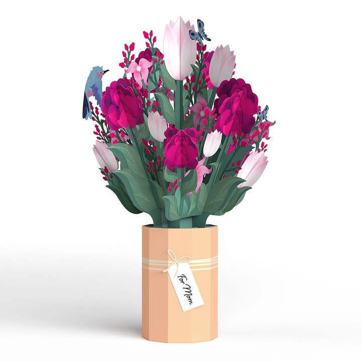Lovepop Cards - Wholesale Mother's Day Card - Mother's Day 12”H x 8.5”W Bouquet, Pop-Up Cards, Flower