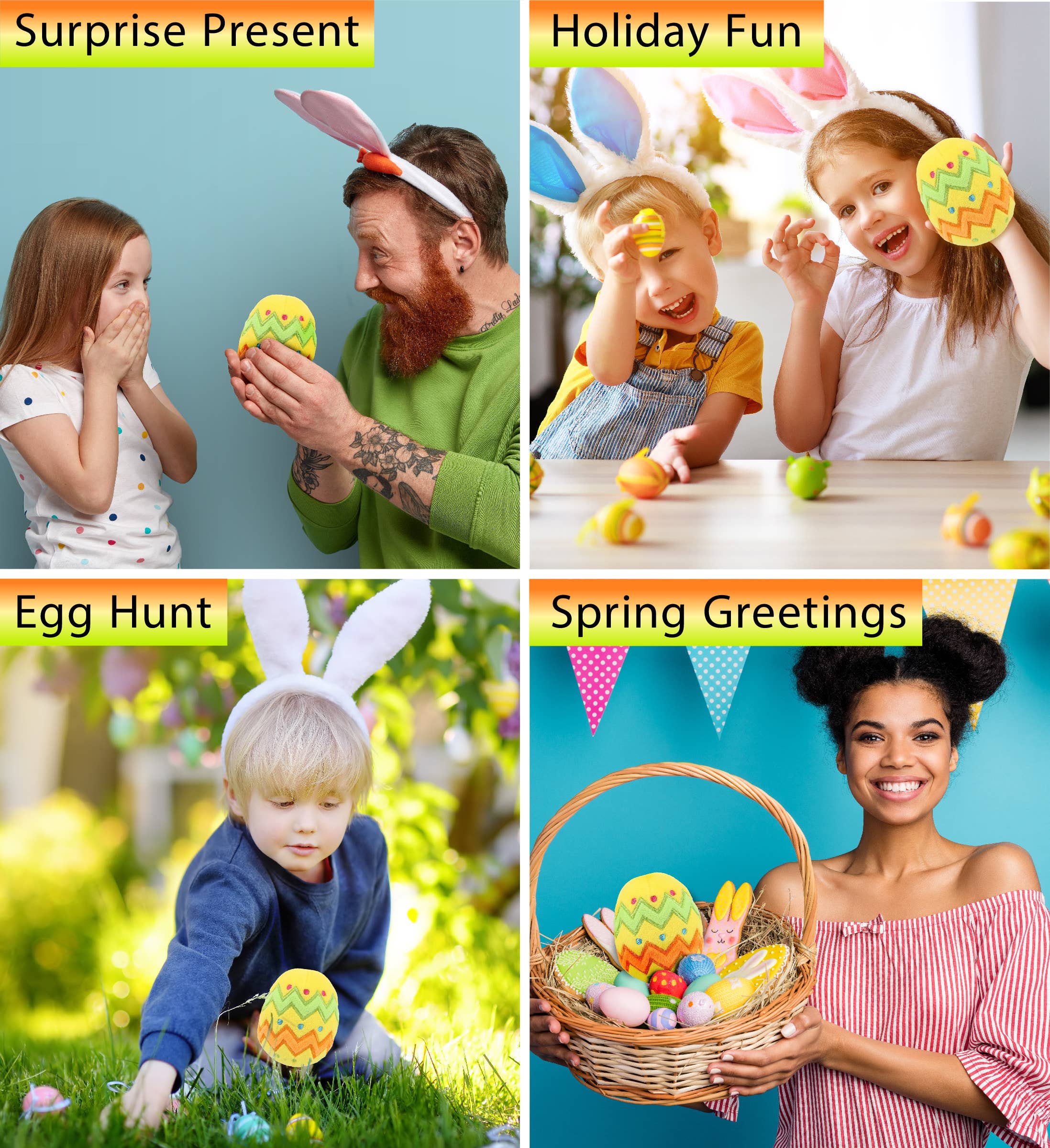 Cota Global - Vendita all'ingrosso Peluche - Bambini e neonati - Uovo di Pasqua in peluche - Grande2