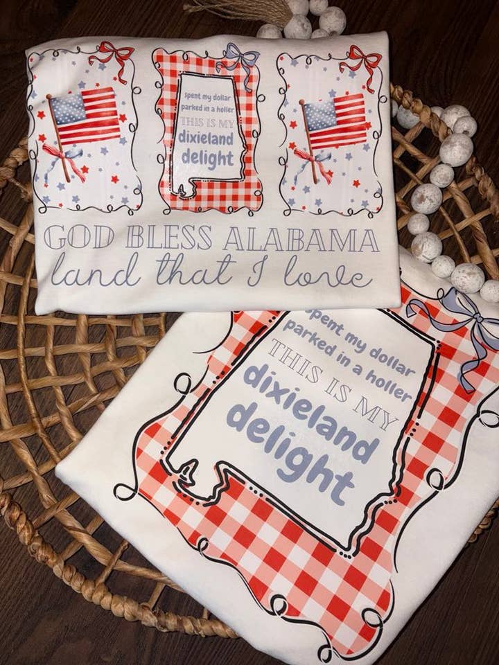 Gott segne Alabama T-Shirt - Alabama T-Shirt für den Großhandel von Katie Bug's Boutique