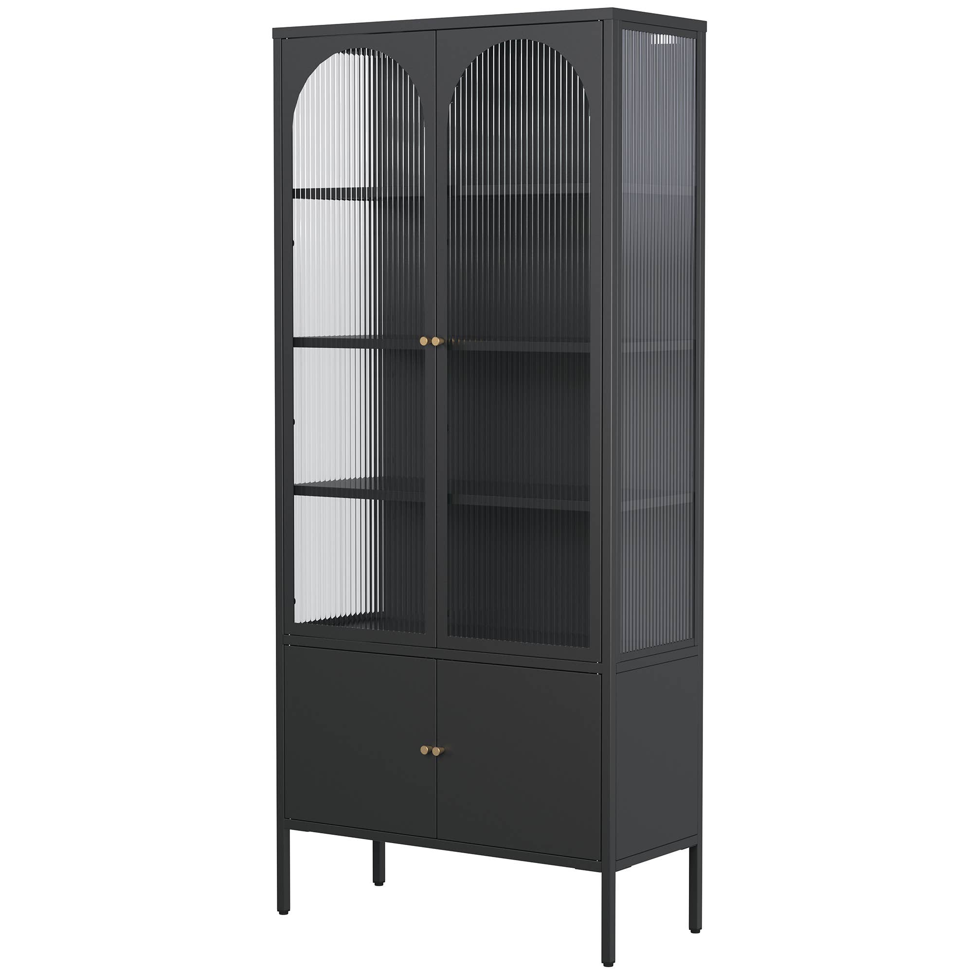 Glamour Home - Wholesale Cabinet - Benton 70.94-inch Black Four Door Metal Storage Cabinet6