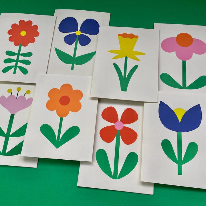 My Darlin' - Wholesale Stationery/Notecard Set - Flower Friends Assorted Boxed Set of 8 Blank Greeting Cards2