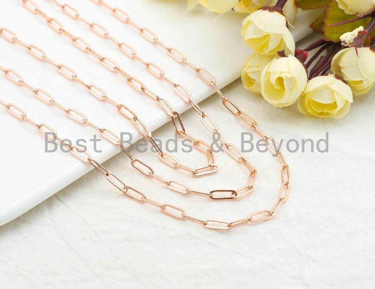 BestBeads&Beyond - Wholesale Link & Chain Necklace - 4x11mm Small Size Paper Clip Chain by Yard,SKU#E5033