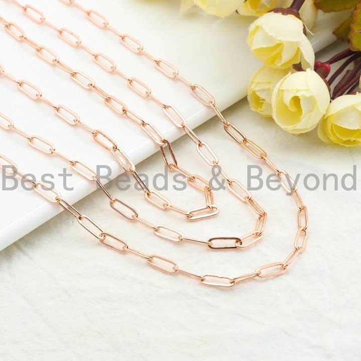 BestBeads&Beyond - Vendita all'ingrosso Collane a catena e maglie - Catena a Graffetta di Piccole Dimensioni 4x11mm al Metro, SKU#E5033