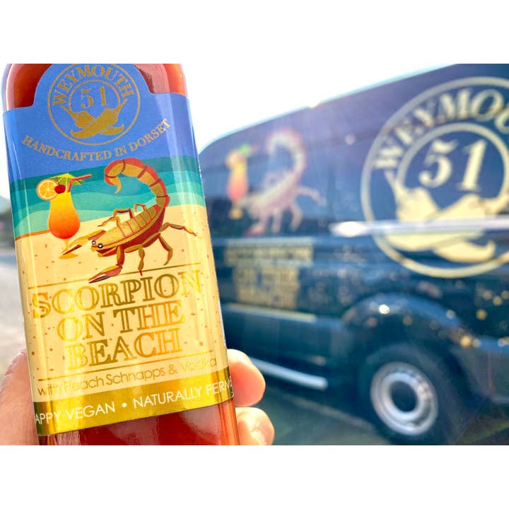 Weymouth 51 Hot Sauces - Wholesale Hot Sauce - Scorpion on the Beach Fermented Super Hot Chilli Sauce 220ml3