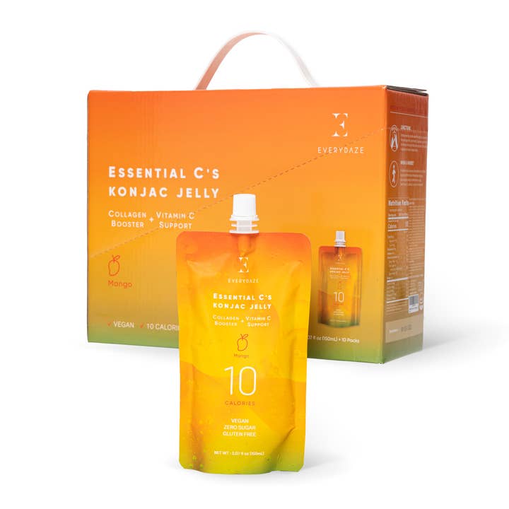 EVERYDAZE - Wholesale Oral Supplement/Vitamin - Essential C's Konjac Jelly - Mango - Box of 10 Packs
