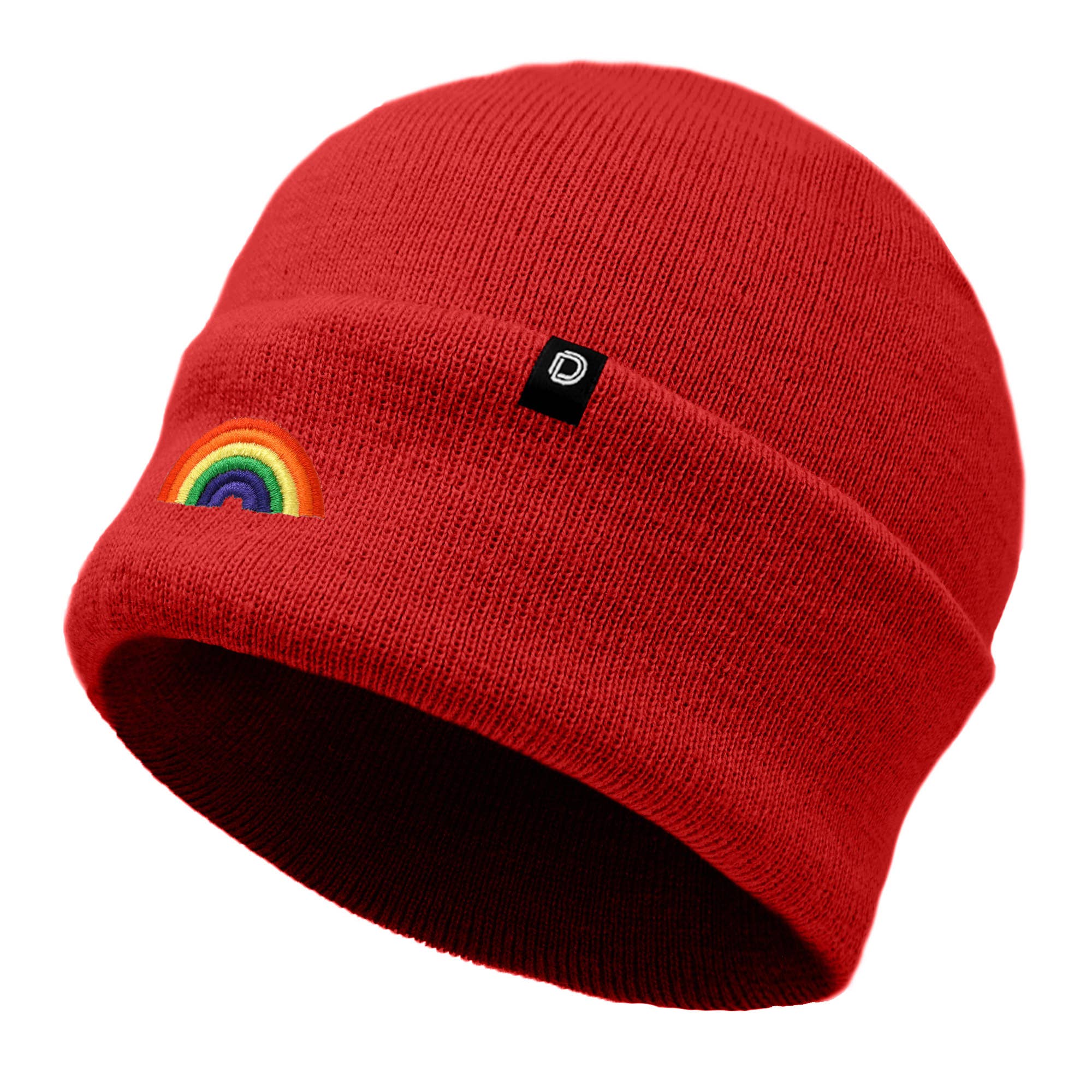 Dalix - Wholesale Beanie - Women's - Dalix Embroidered Rainbow Beanie Cap Cuffed Knit Hat Women73