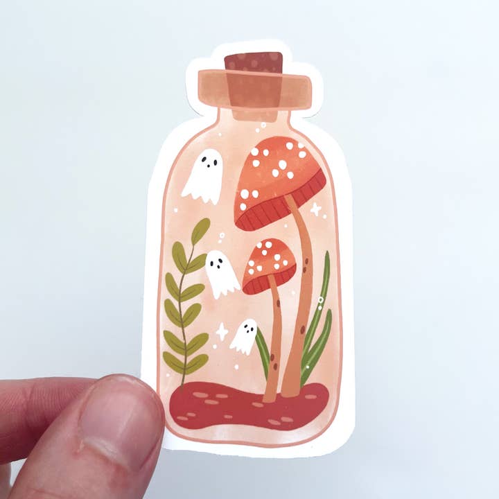 Sticker Terrarium Ghost pour la vente par Keegsie Designs