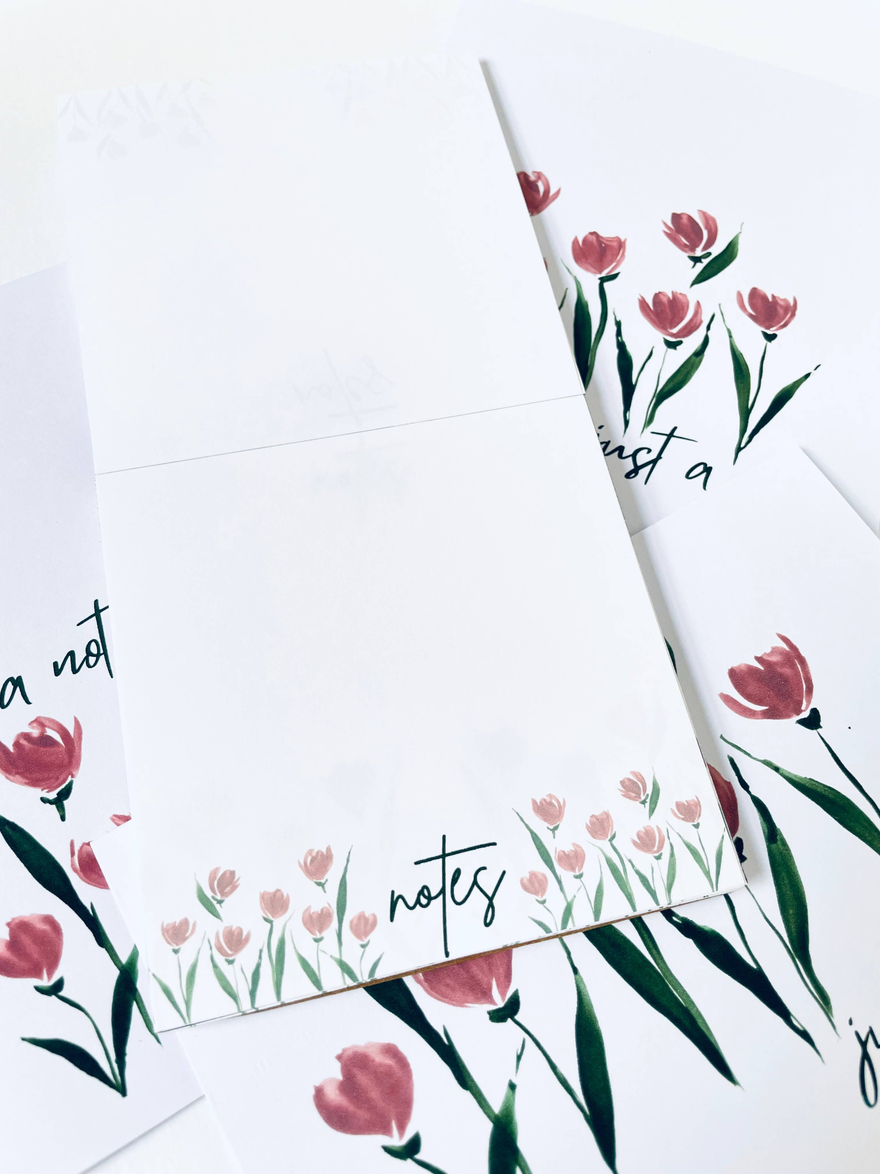 Atelier By Cat - Venta al por mayor Conjunto de papelería y tarjetas - Juego de papelería, blocs de notas y cajas de tarjetas simples con forma de tulipán4