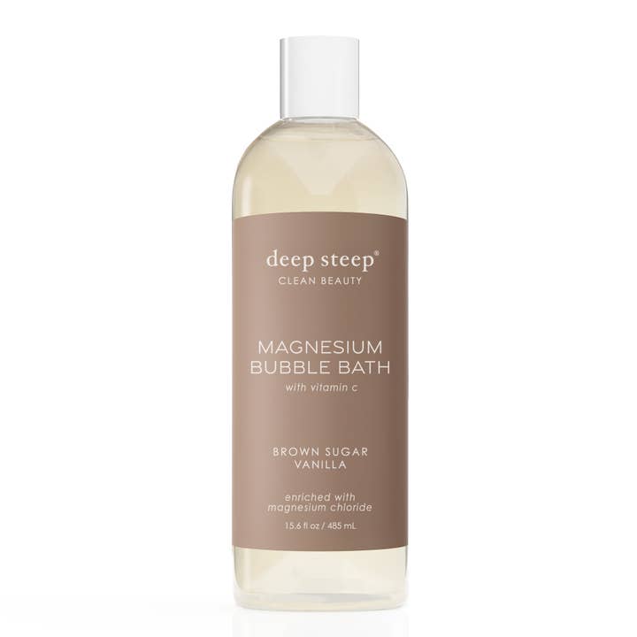 Brown Sugar Vanilla Magnesium Bubble Bath with Vitamin C for wholesale by Deep Steep Clean Beauty
