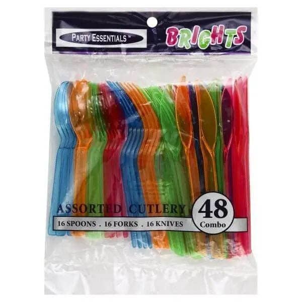 Assorted Neon 48ct Plastic Cutlery for wholesale by Party Expo, LLC
