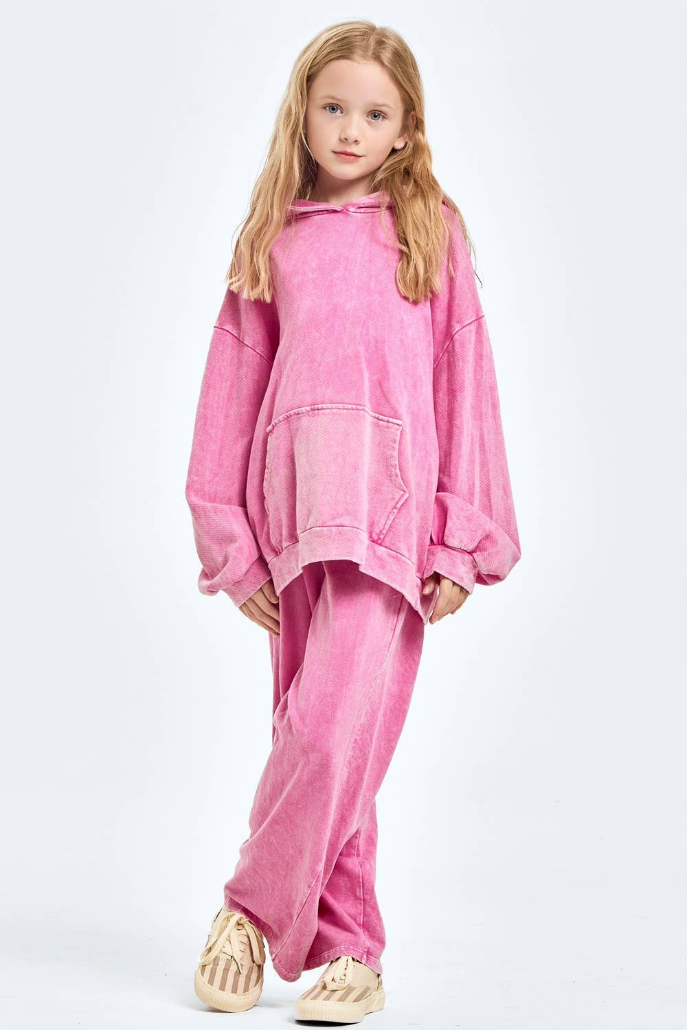 Good Girl – Großhandel Hoodie – Kinder – Übergroßer Hoodie mit Mineralwaschung1