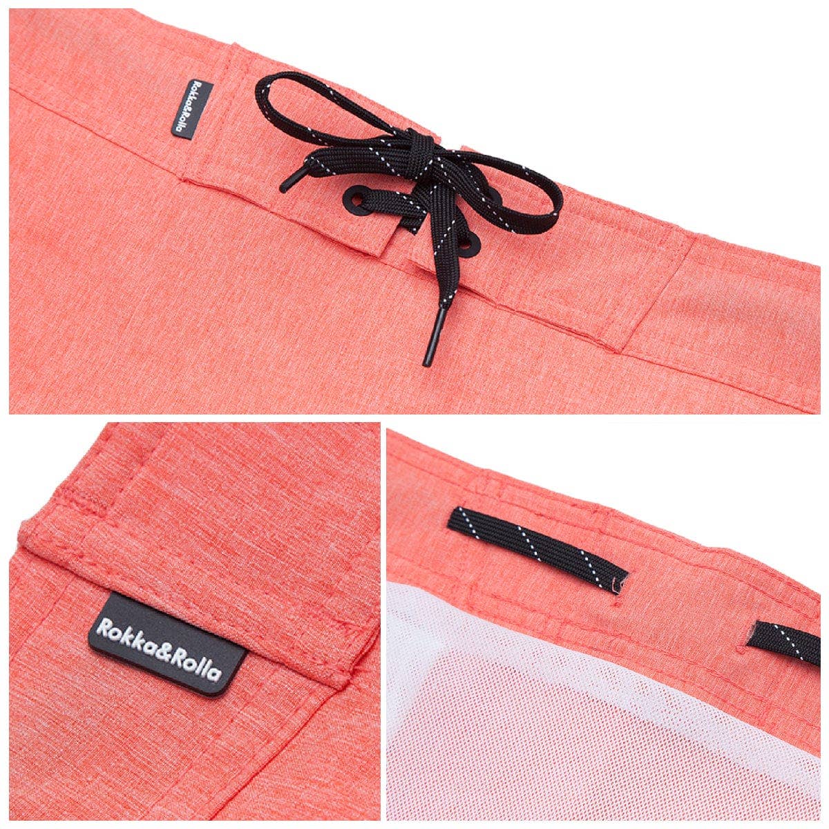 Rokka & Rolla - Wholesale Swim Shorts - Men's - Men's 9'' Quick Dry Mesh Lined Swim Trunks Stretch Shorts19