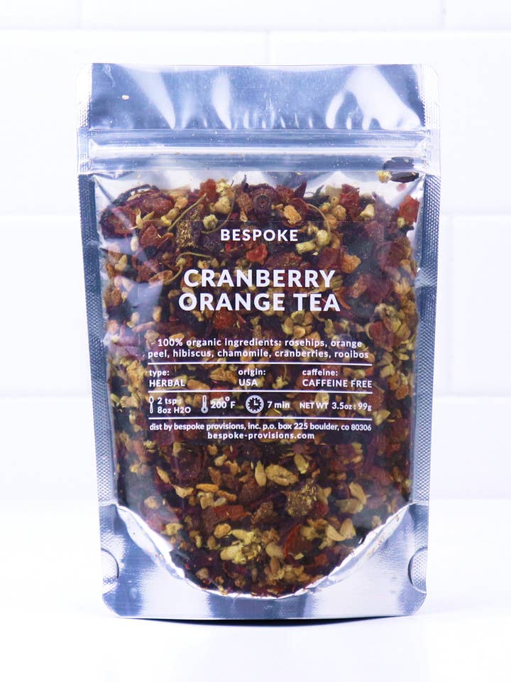 Cranberry Orange Herbal Tea - Organic Premium Loose Leaf  for wholesale by Bespoke Provisions