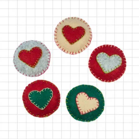 5 MINI-WEIHNACHTSORNAMENTE Nähset für den Großhandel von Mimihali